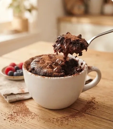 Brownie proteico de caneca